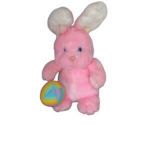 Vintage Animal‎ Fair Plush Bunny Rabbit Pink Bunnyville 14” Easter Egg Bunny